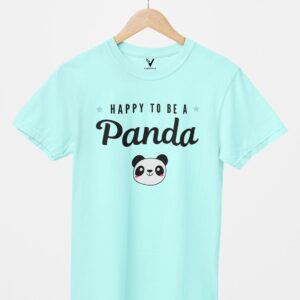 Happy To Be a Panda Design Printed Unisex T-Shirt