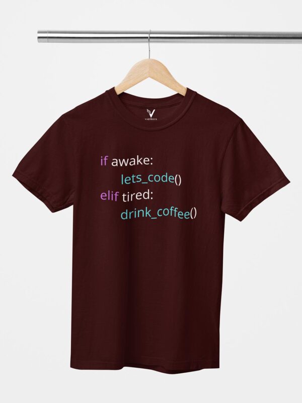 If Awake Code, Elif Drink Coffee Unisex T-Shirt - Image 2