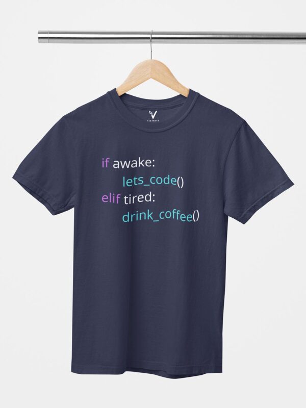If Awake Code, Elif Drink Coffee Unisex T-Shirt - Image 3