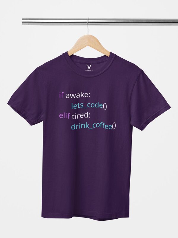 If Awake Code, Elif Drink Coffee Unisex T-Shirt - Image 4