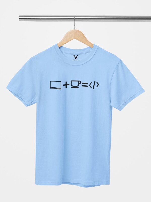 Laptop + Coffee = Code Unisex T-Shirt - Image 2