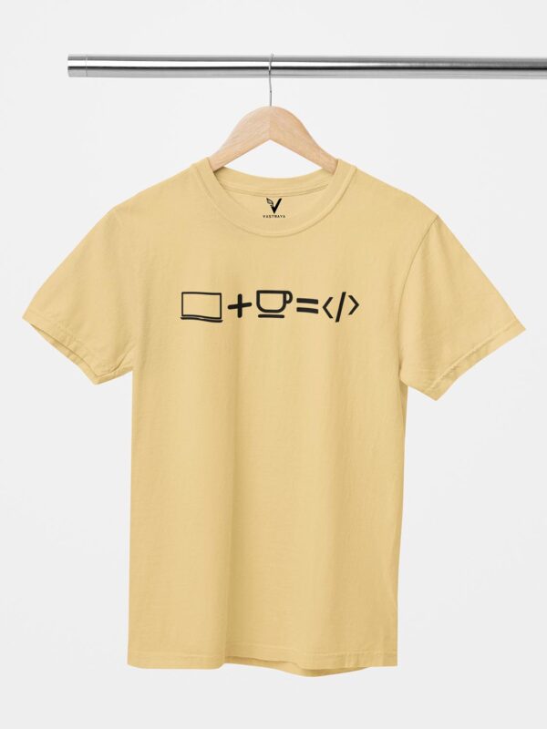 Laptop + Coffee = Code Unisex T-Shirt - Image 3
