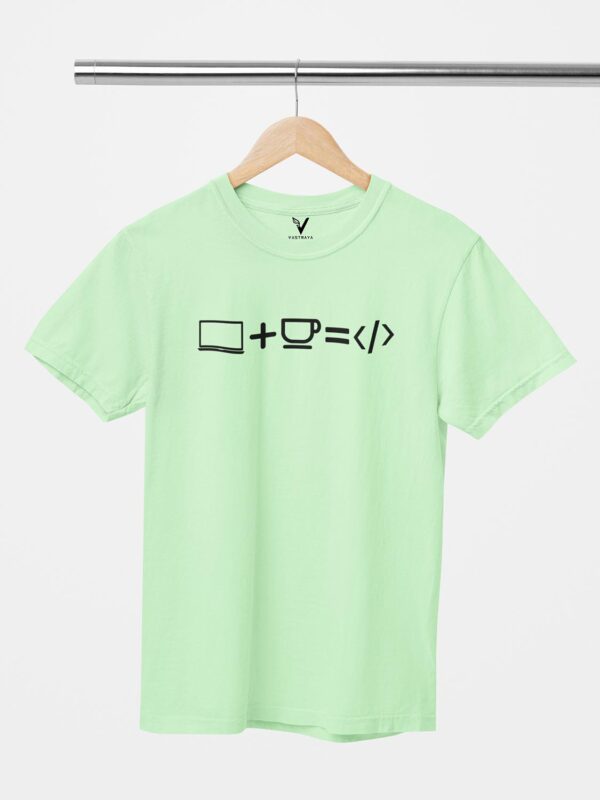 Laptop + Coffee = Code Unisex T-Shirt - Image 5