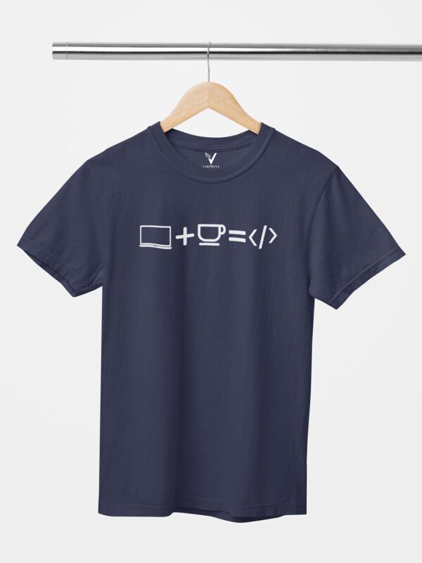 Laptop + Coffee = Code Unisex T-Shirt - Image 10