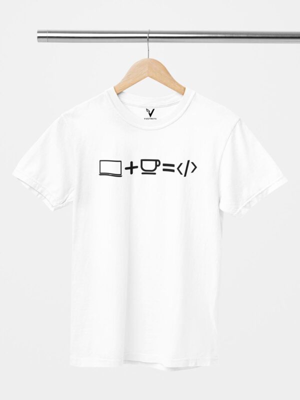 Laptop + Coffee = Code Unisex T-Shirt