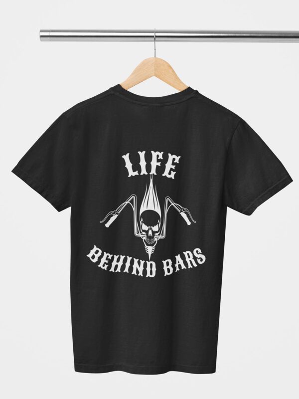 Life Behind Bars Skull Design Printed Unisex T-Shirt - Image 9