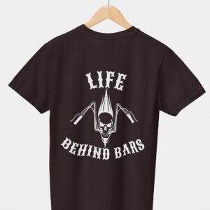 Life Behind Bars Skull Design Printed Unisex T-Shirt