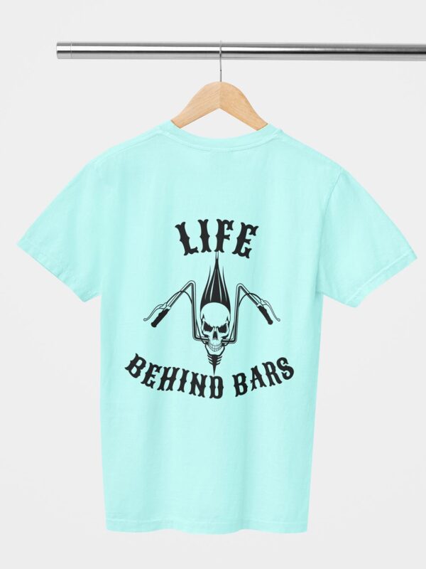 Life Behind Bars Skull Design Printed Unisex T-Shirt - Image 4