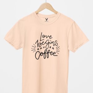 Love Beings after Coffee Design Printed Unisex T-Shirt