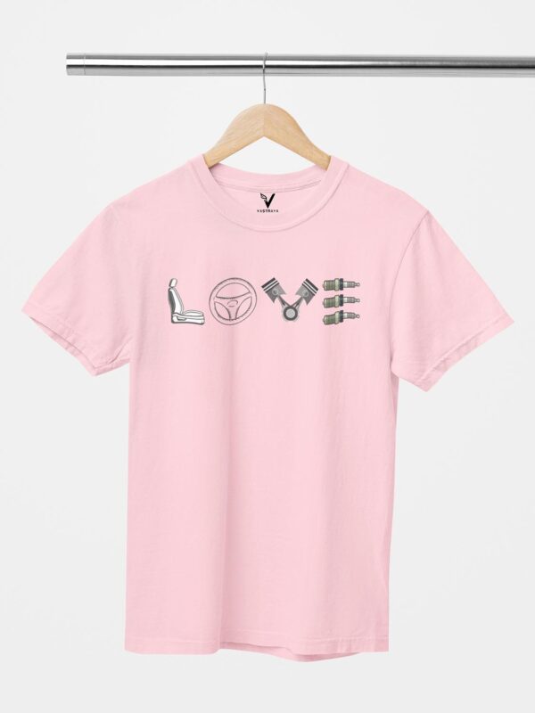 Love Car Design Printed Unisex T-Shirt - Image 3