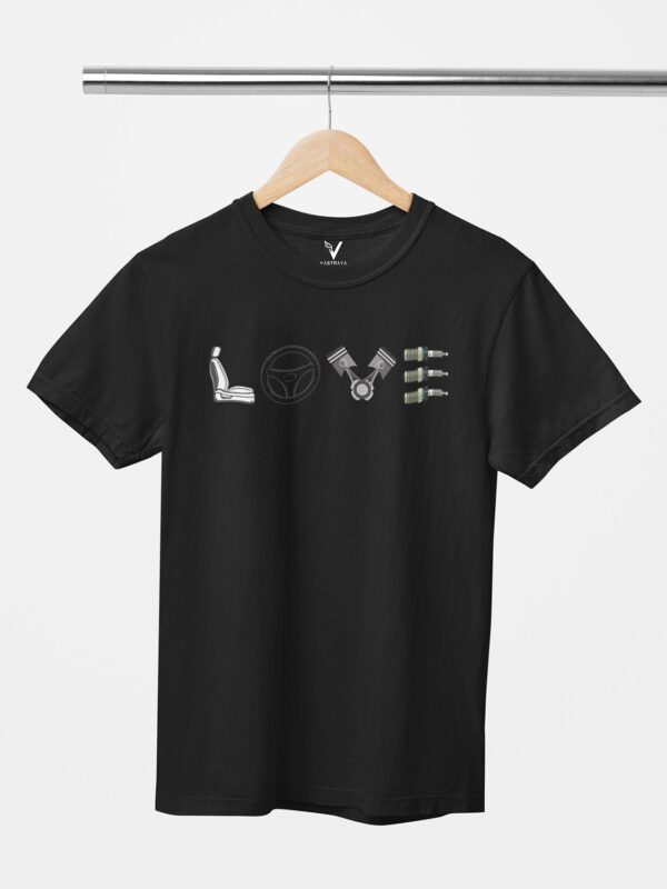 Love Car Design Printed Unisex T-Shirt - Image 4