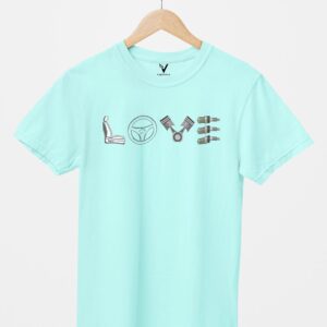 Love Car Design Printed Unisex T-Shirt
