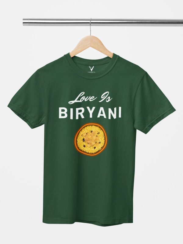 Love Is Biryani Design Printed Unisex T-Shirt