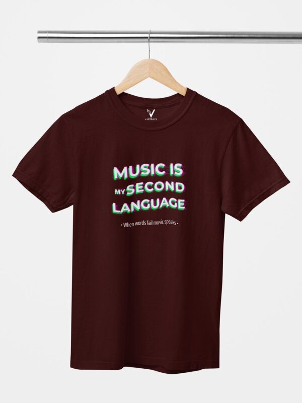 Music Is My Second Language Unisex T-Shirt - Image 4