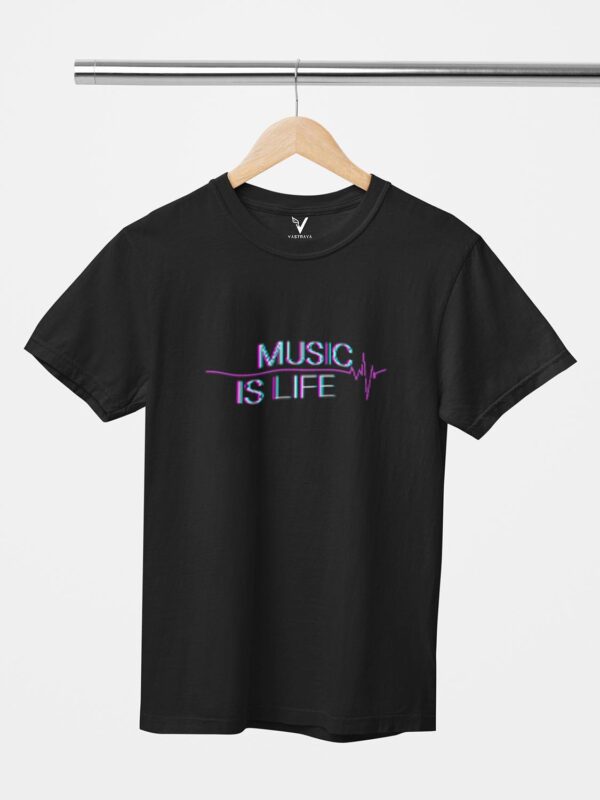 Music is Life Unisex T-Shirt - Image 4