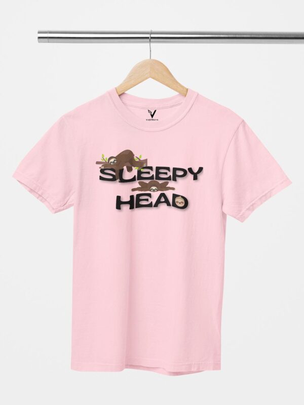 Sleepy Head Sloth Unisex T-Shirt - Image 4