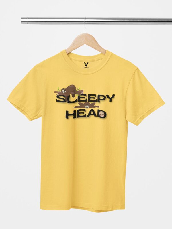 Sleepy Head Sloth Unisex T-Shirt - Image 2