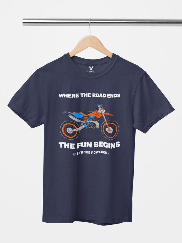 Where the road Ends the fun begins Design Printed Unisex T-Shirt - Image 3