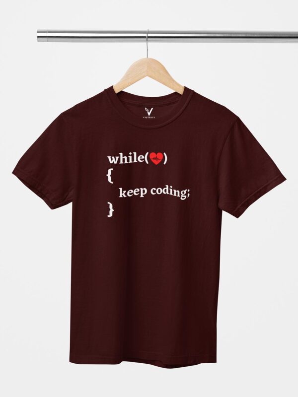 While Heart Beat, Keep Coding Unisex T-Shirt - Image 7