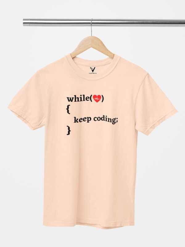While Heart Beat, Keep Coding Unisex T-Shirt - Image 10