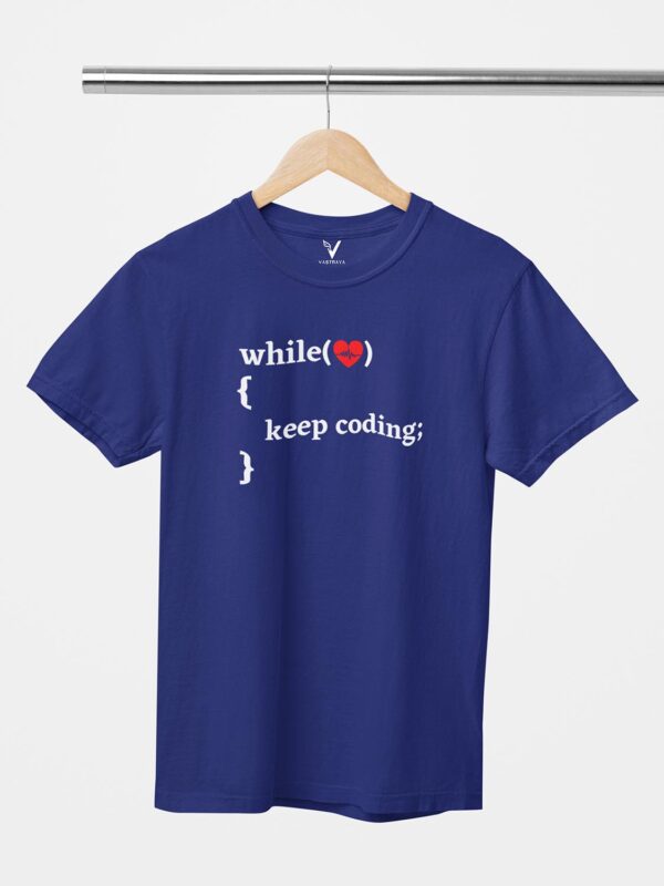 While Heart Beat, Keep Coding Unisex T-Shirt - Image 11