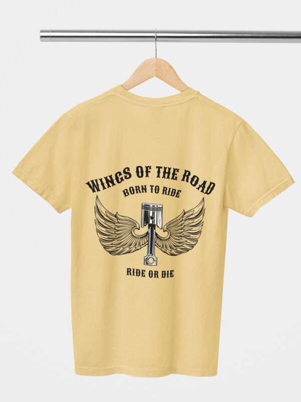 Wings Of The Road Design Printed Unisex T-Shirt - Image 9