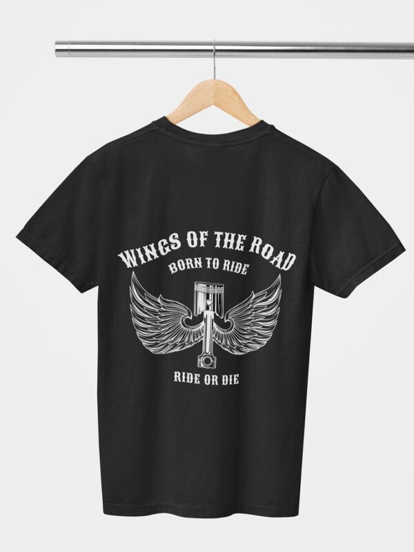 Wings Of The Road Design Printed Unisex T-Shirt - Image 10