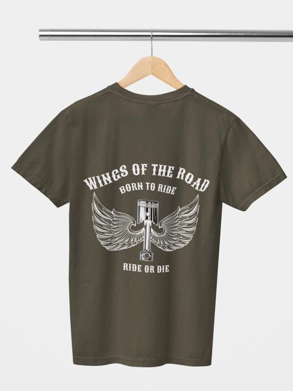 Wings Of The Road Design Printed Unisex T-Shirt - Image 4