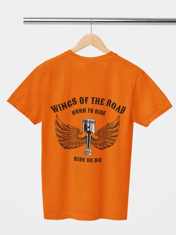 Wings Of The Road Design Printed Unisex T-Shirt - Image 5